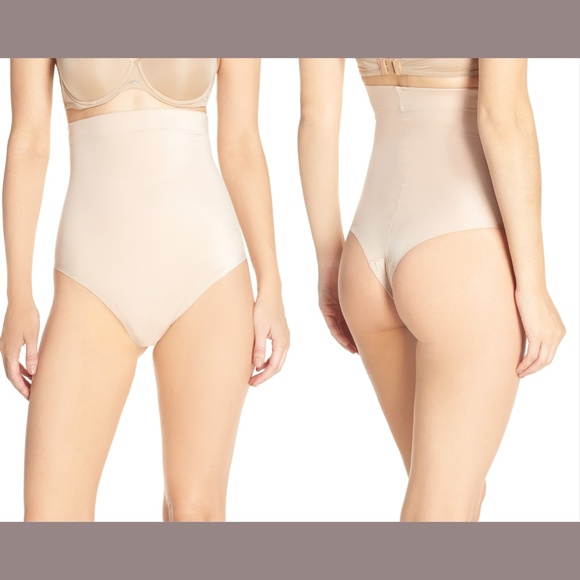 NEW $64 Spanx‎ Suit Your Fancy High Waist Thong in Beige [SZ Small ] - Picture 1 of 8